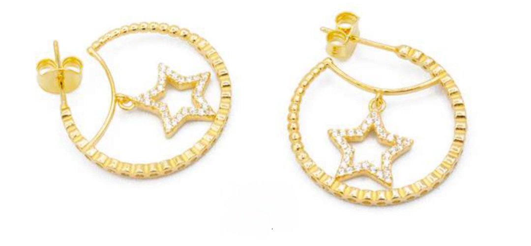 Orecchini Argento Dorato 925 donna