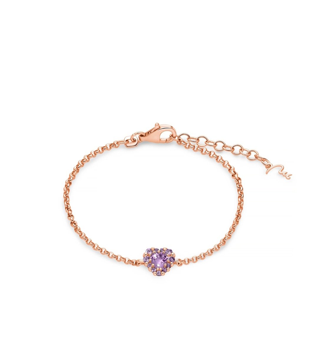 Bracciale Miluna con cuore in ametista