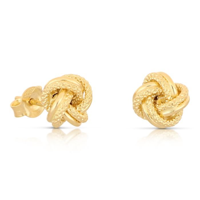 Orecchini nodo oro giallo 18kt