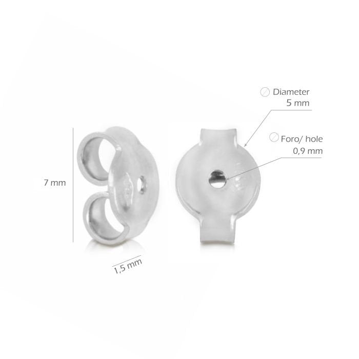 Scattino per orecchini oro bianco 18kt