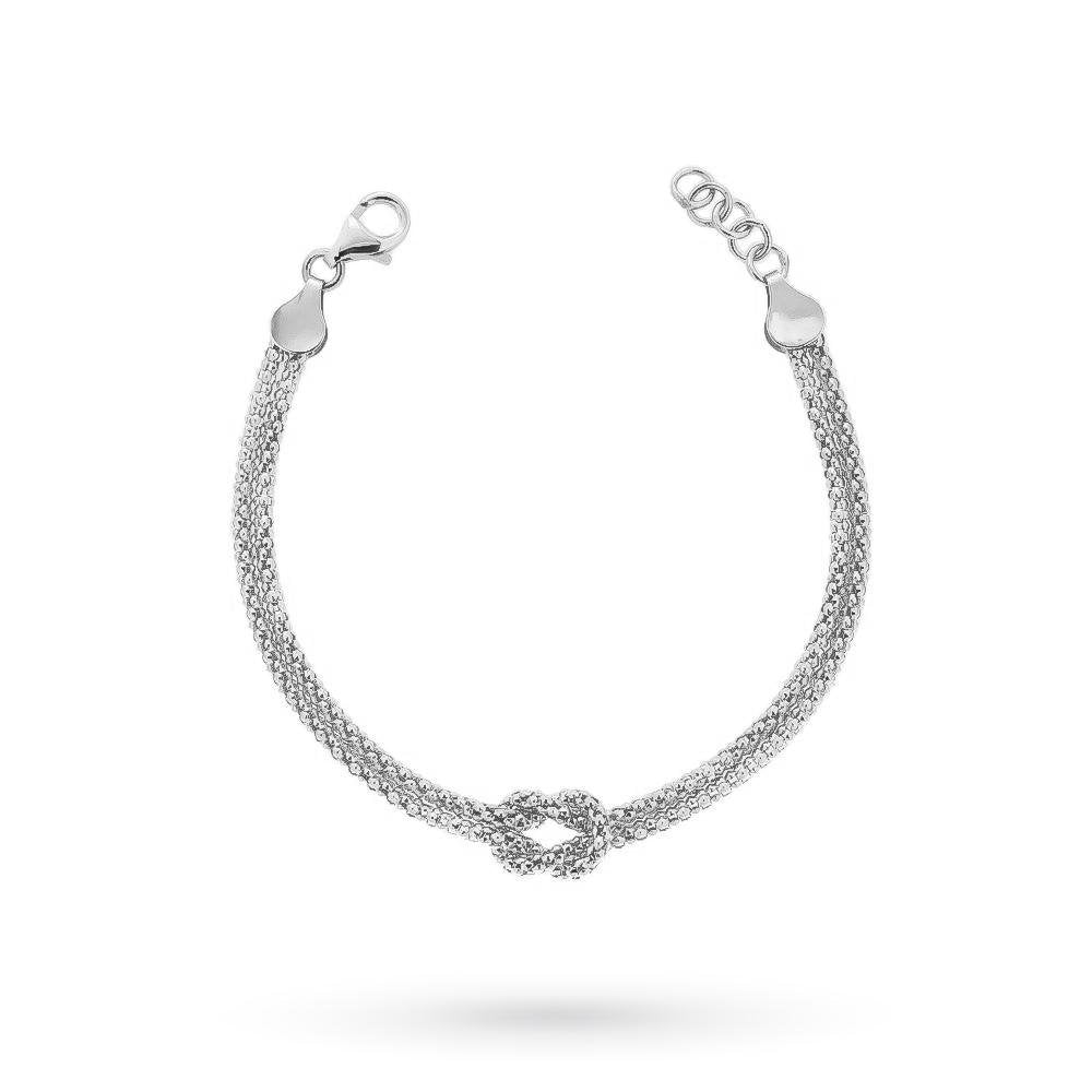 Bracciale nodo oro bianco 18kt