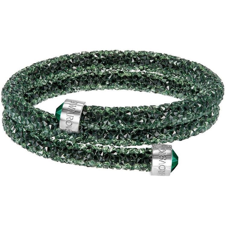 Bracciale Swarovski verde doppio giro