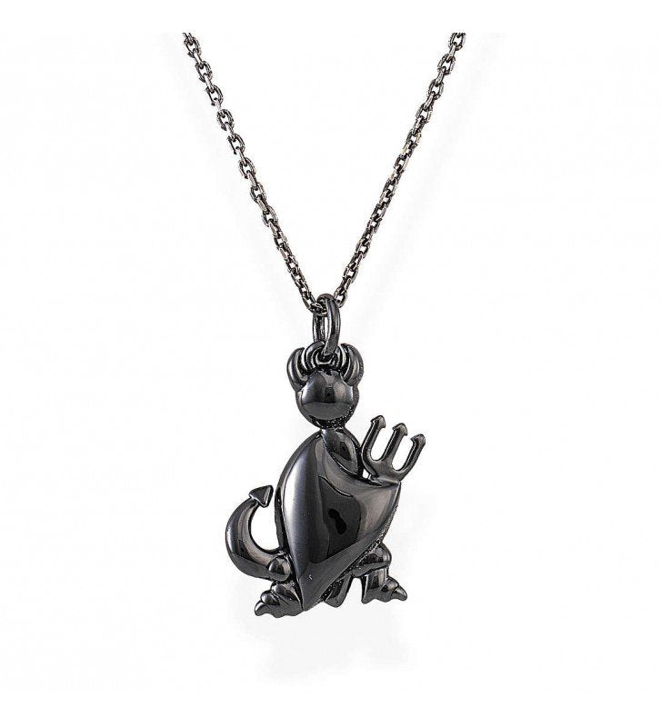 Collana Amen Diavolo argento brunito