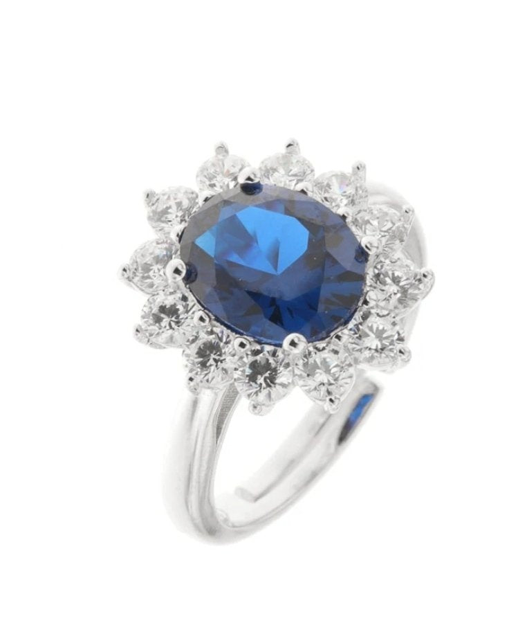 Anello Kate con pietra blu