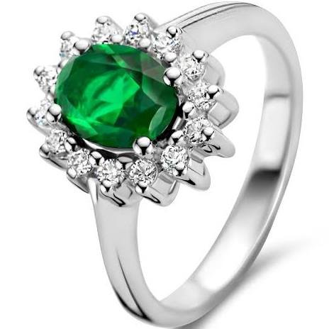 Anello Kate pietra verde