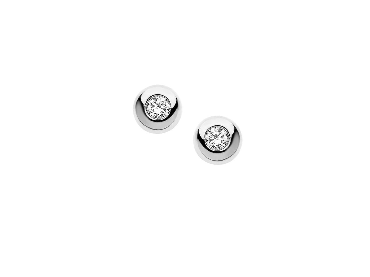 Orecchini oro bianco 18 Kt con diamanti Diamond