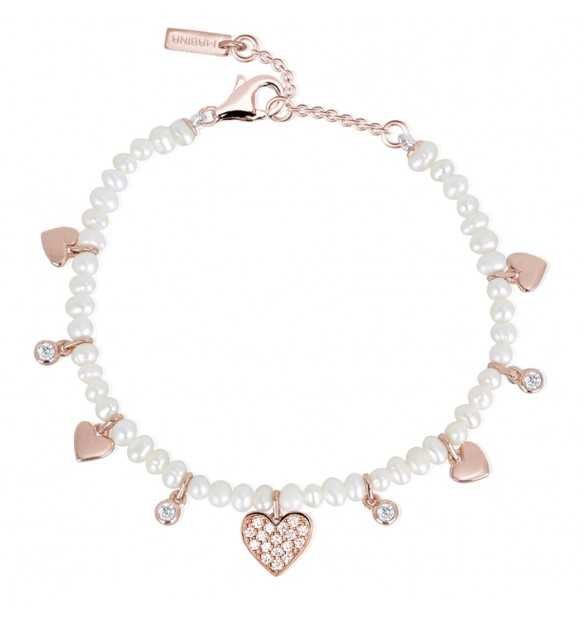 Bracciale Mabina perle e cuori donna 533538