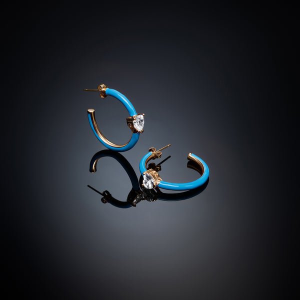 CHIARA FERRAGNI | Azure Love Parade Medium Size Hoop | J19AVI20