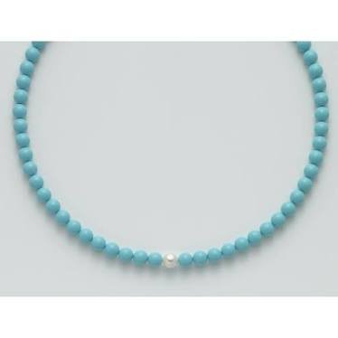 COLLANA CON TURCHESE E PERLA MILUNA PCL4432