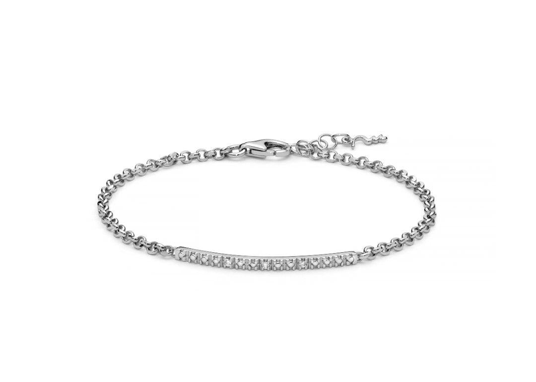 Bracciale Argento con diamanti Naturali Miluna