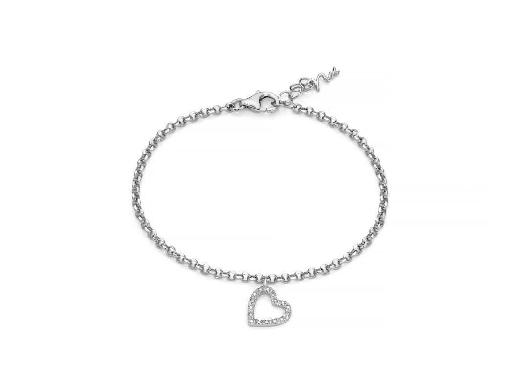 Bracciale argento con diamanti naturali Miluna