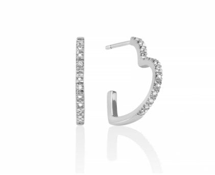 Miluna Orecchini cuore con diamanti naturali e argento ERD2644