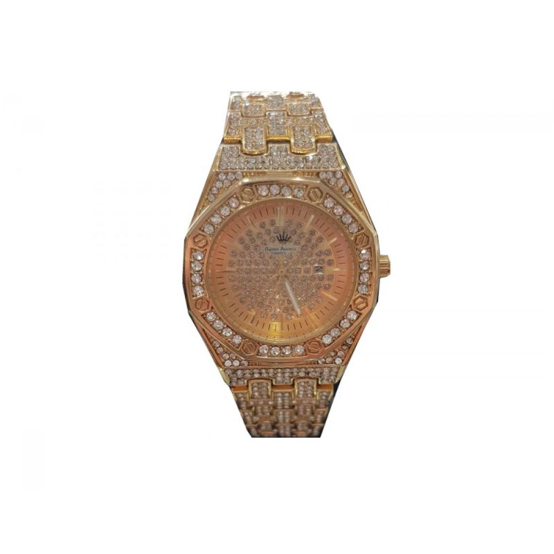 Orologio unisex Rapper America -  F10 roma solo tempo gold ottagonale con zirconi swarovski - RAF1O.7