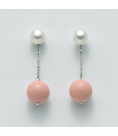 Miluna Orecchini collezione Terra e Mare  Corallo rosa
