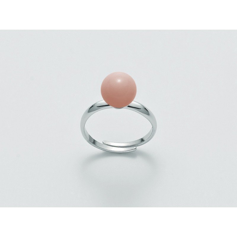 Anello donna con corallo rosa TERRA e MARE -Miluna