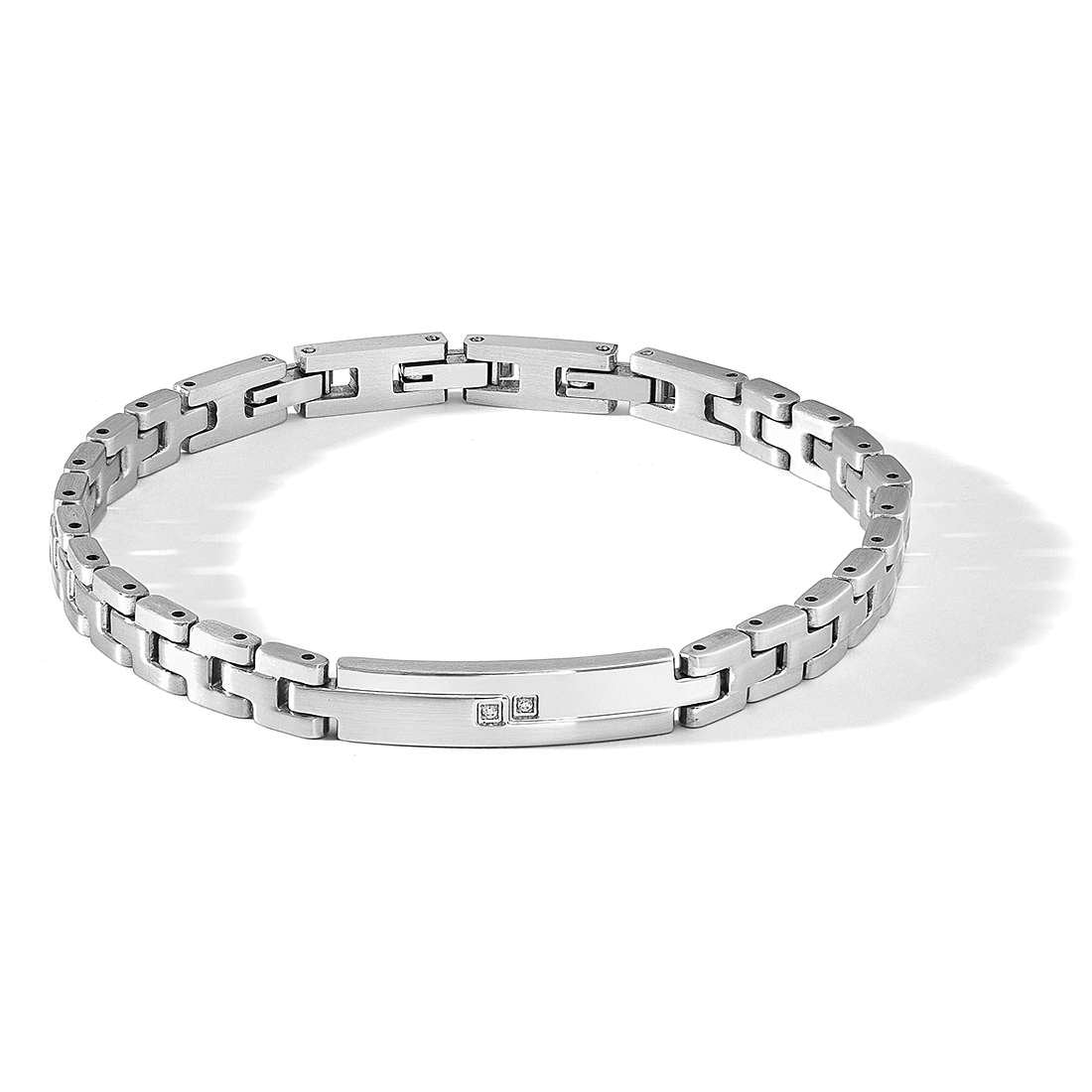 bracciale uomo gioielli Comete in Acciaio Lucido e Satinato
