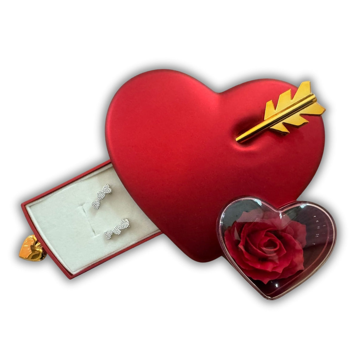 Orecchini con scatola cuore