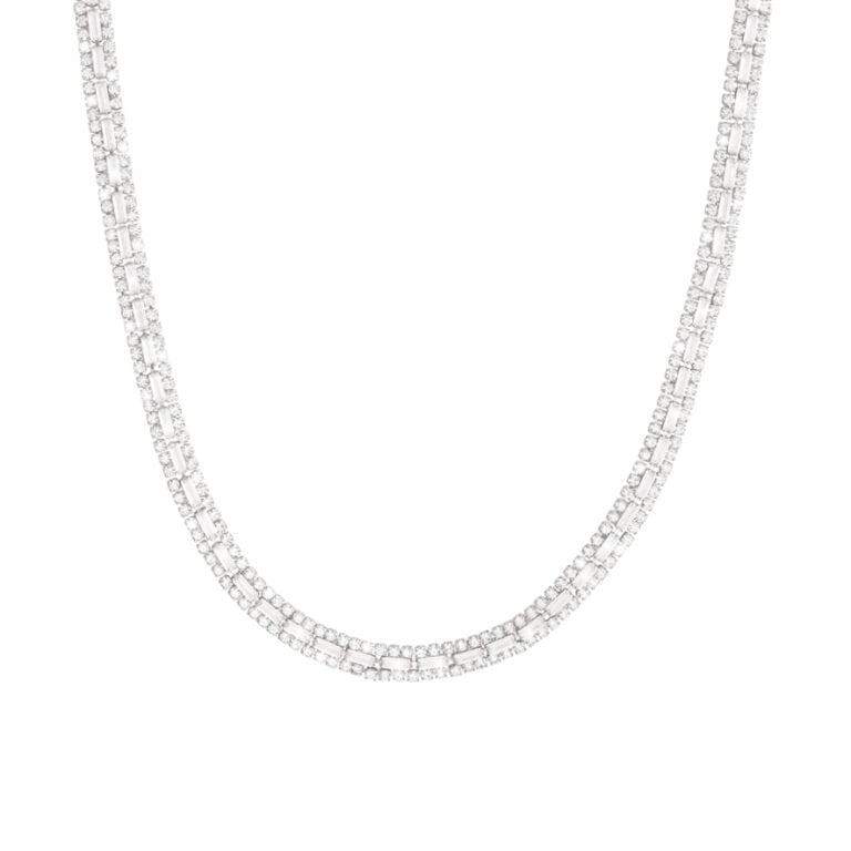 Collana Donna Girocollo Stroili In Metallo Rodiato E Cristalli