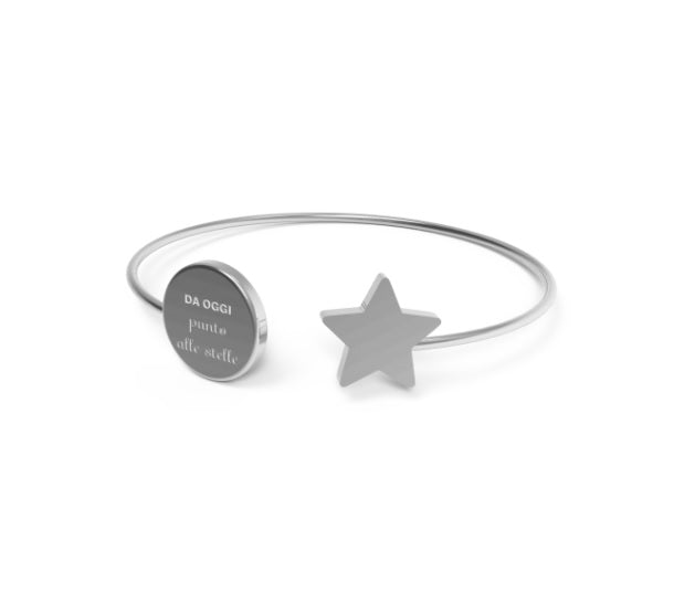 Bracciale 10 Buoni Propositi Silver Da Oggi punto alle stelle - B5473