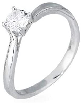 Anello solitario argento 925