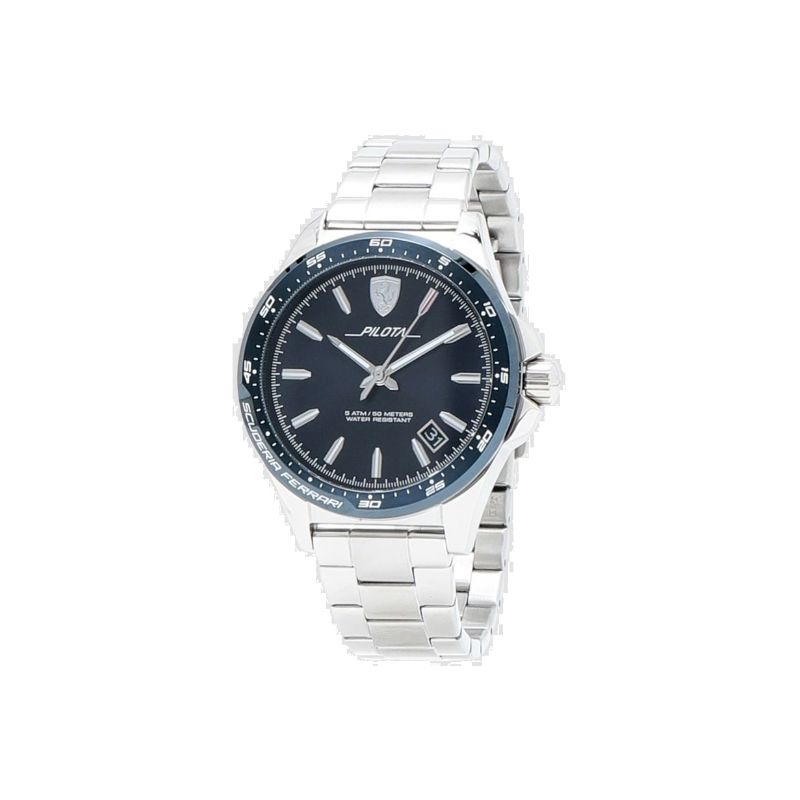 OROLOGIO PILOTA IN ACCIAIO CON QUADRANTE BLU (Scuderia Ferrari) - L7298