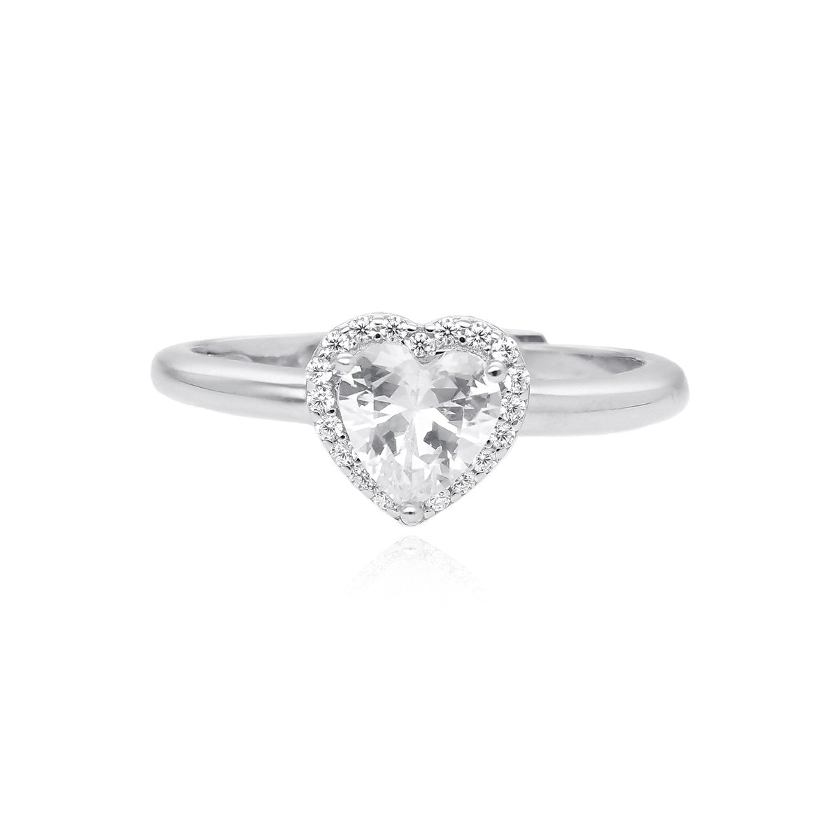 Anello solitario cuore Mabina