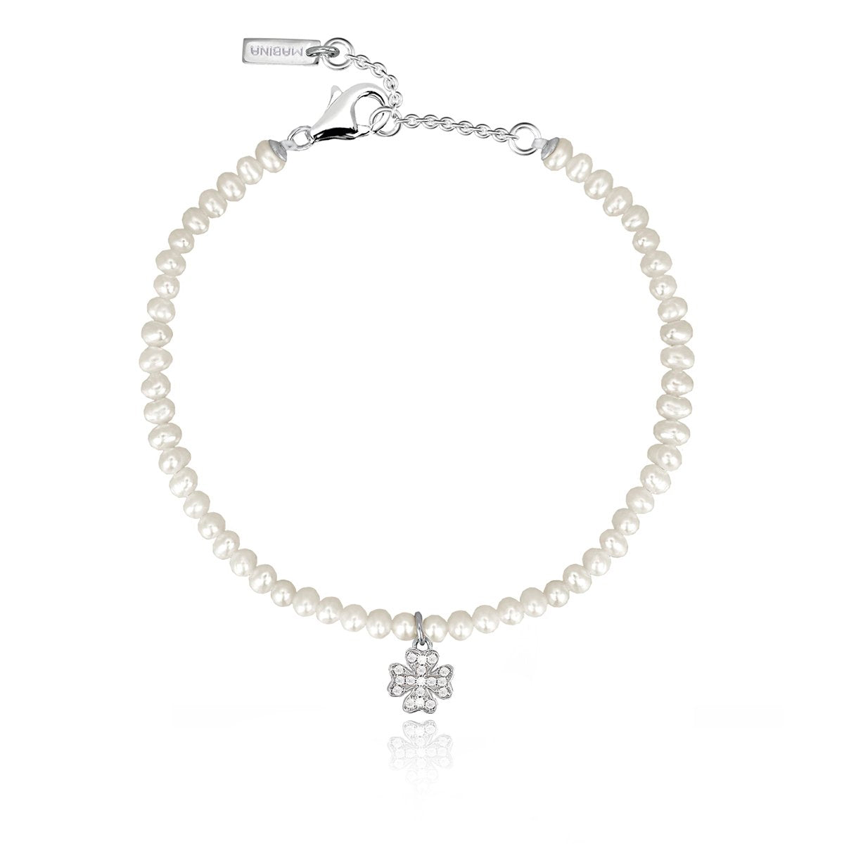 Bracciale Perle con Quadrifoglio Mabina