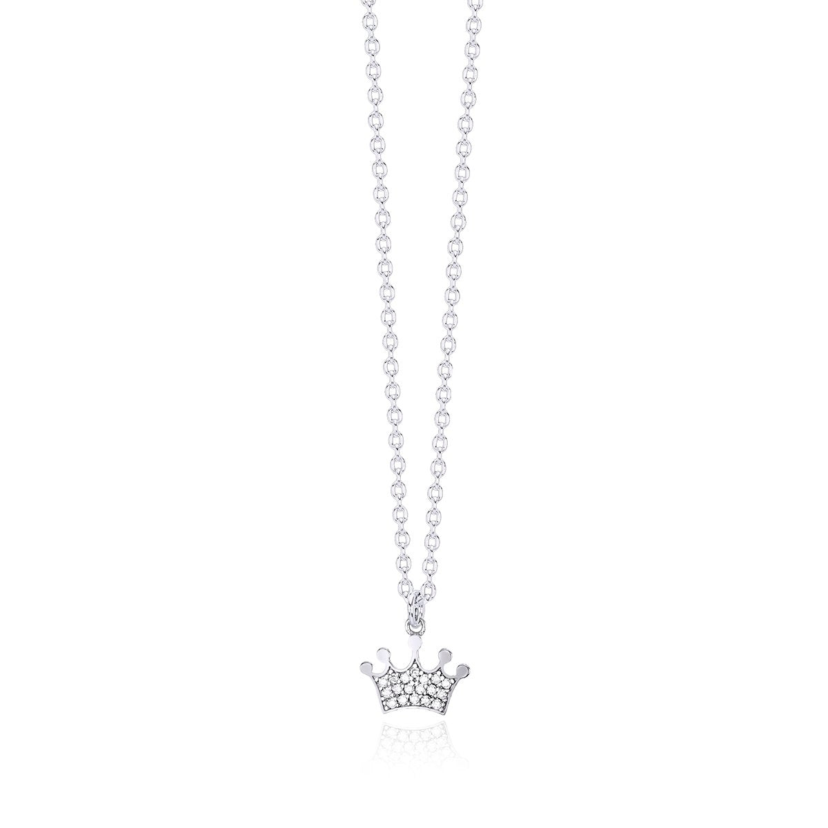 Collana donna argento con corona | Mabina