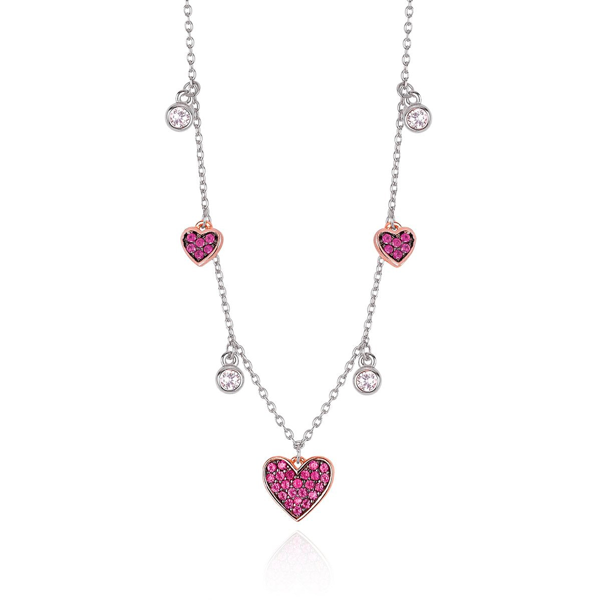 Collana donna argento con cuori | Mabina