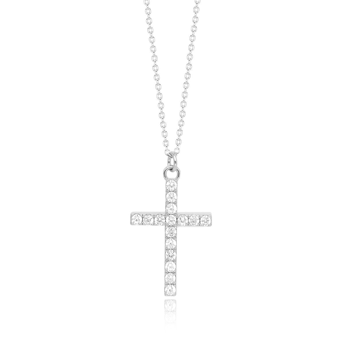 Collana unisex argento con croce | Mabina