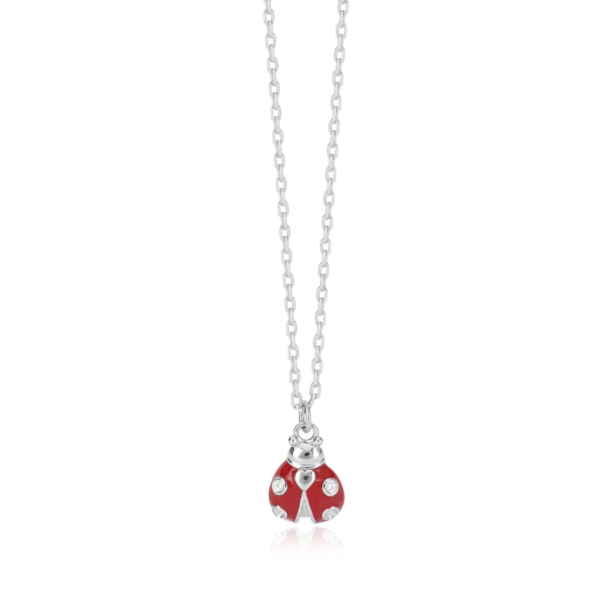 Collana bambina argento con coccinella | Mabina