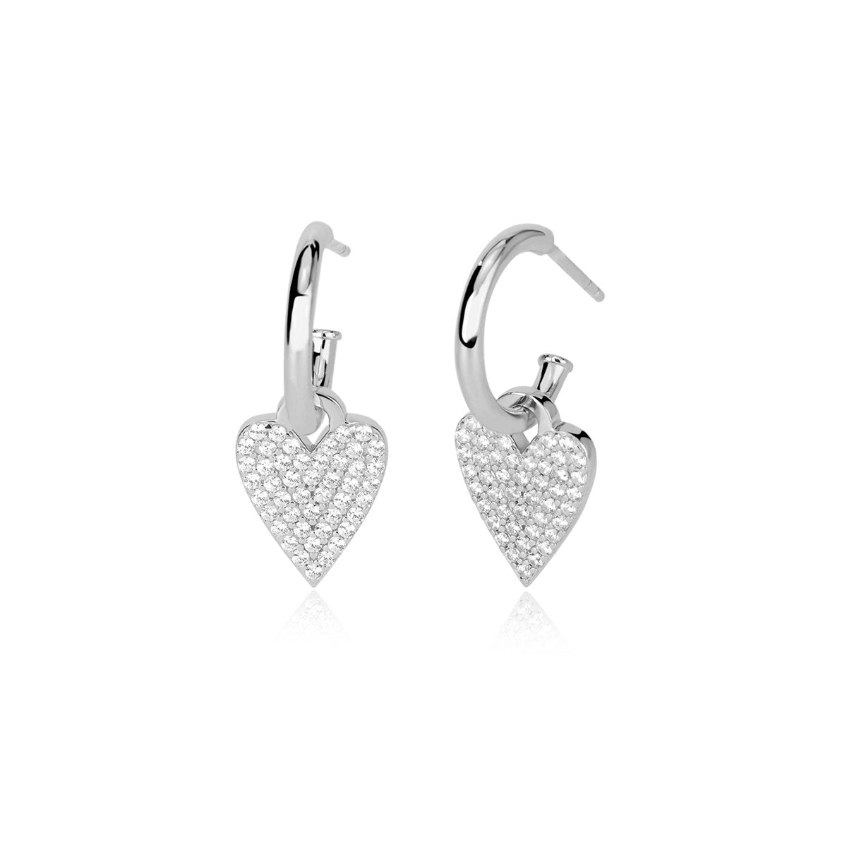 Orecchini Cuore Pavè Mabina