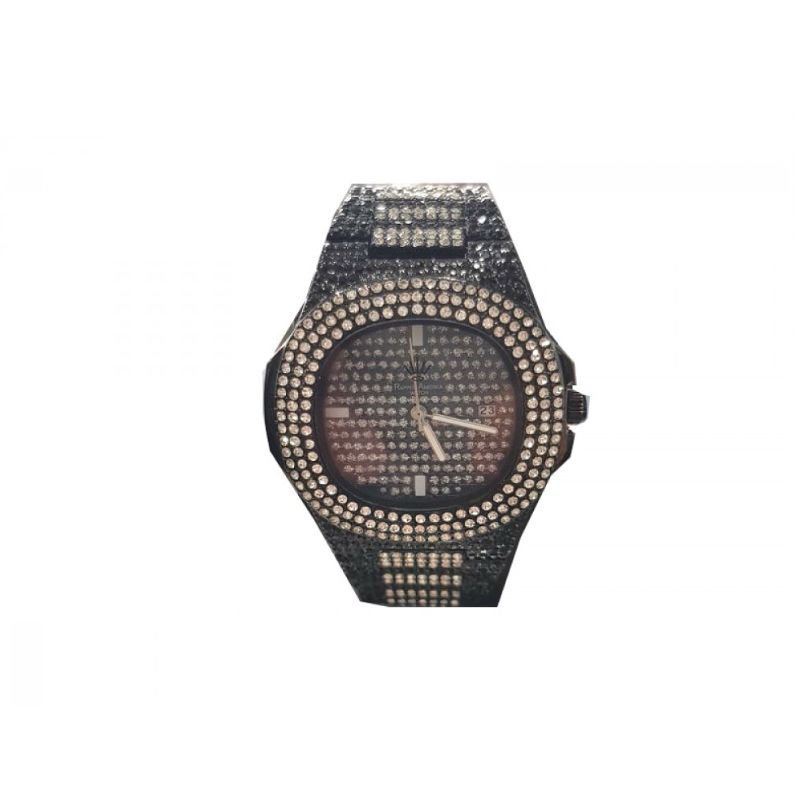 Orologio unisex Rapper America -  F10 roma solo tempo black and white con zirconi swarovski - RAF1O.2