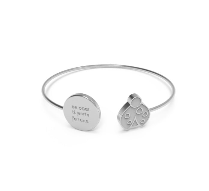 Bracciale 10 Buoni Propositi silver DA OGGI ti porto fortuna - B5478