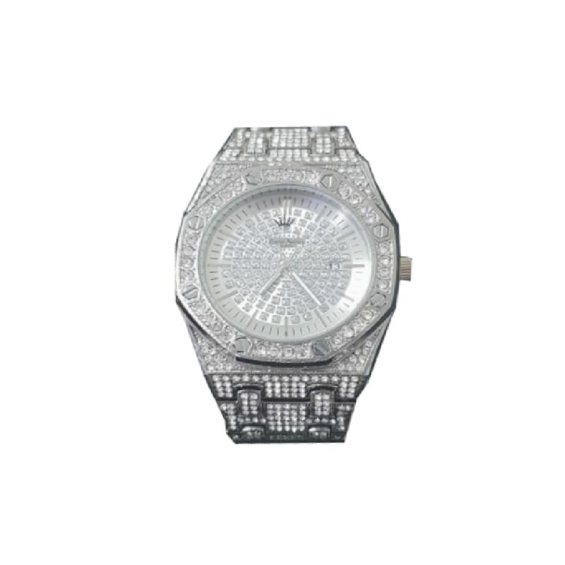 Orologio unisex Rapper America -  F10 roma solo tempo silver ottagonale con zirconi swarovski - RAF1O.5