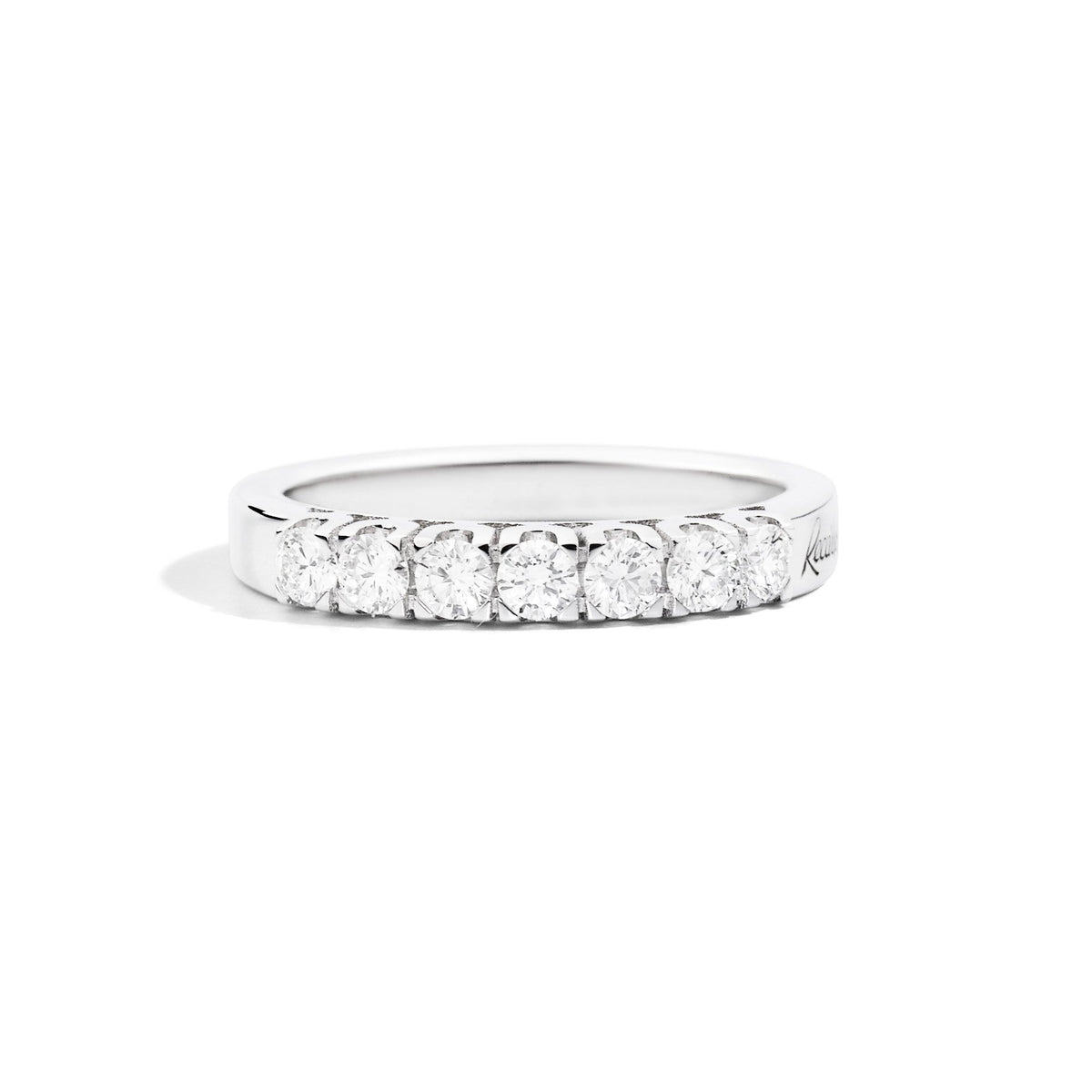 Anello 7 pietre in oro bianco con diamanti Maria Teresa Recarlo