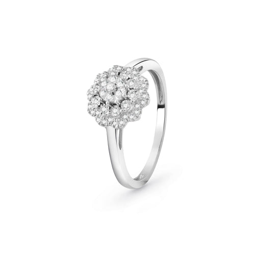 Anello in oro bianco con diamanti Charlene Bliss