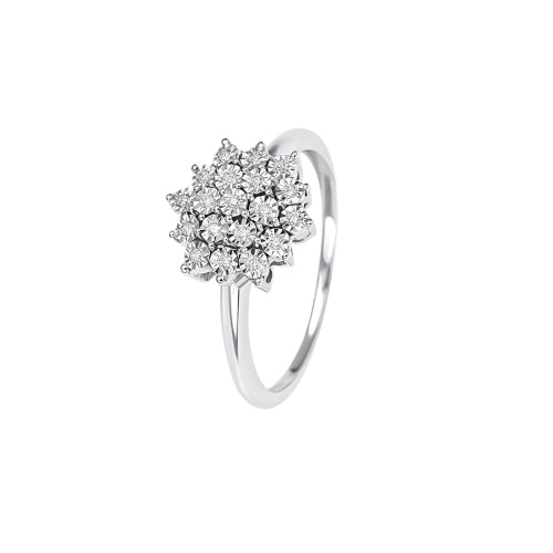 Anello in oro bianco con diamanti Elisir Bliss