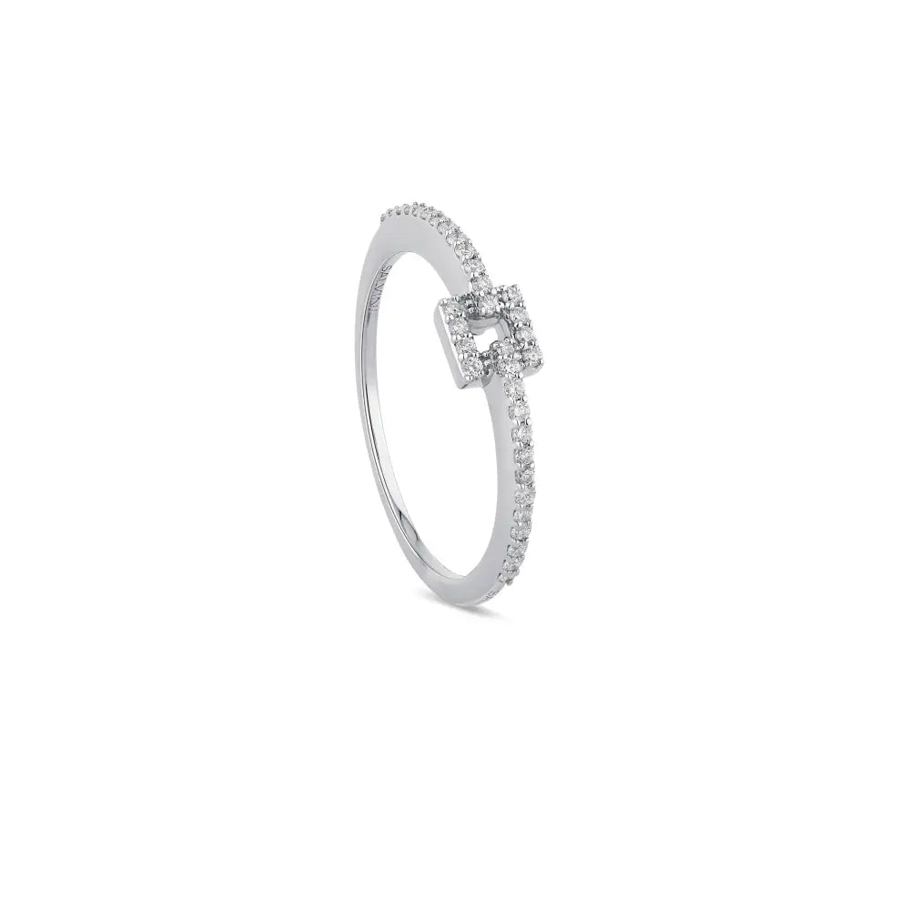 Anello in oro bianco con diamanti Geometrica Salvini Gioielli
