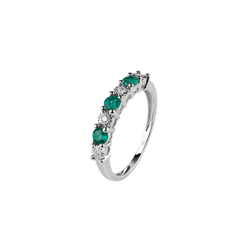 Anello in oro bianco con zaffiri e diamanti Jasmine Bliss