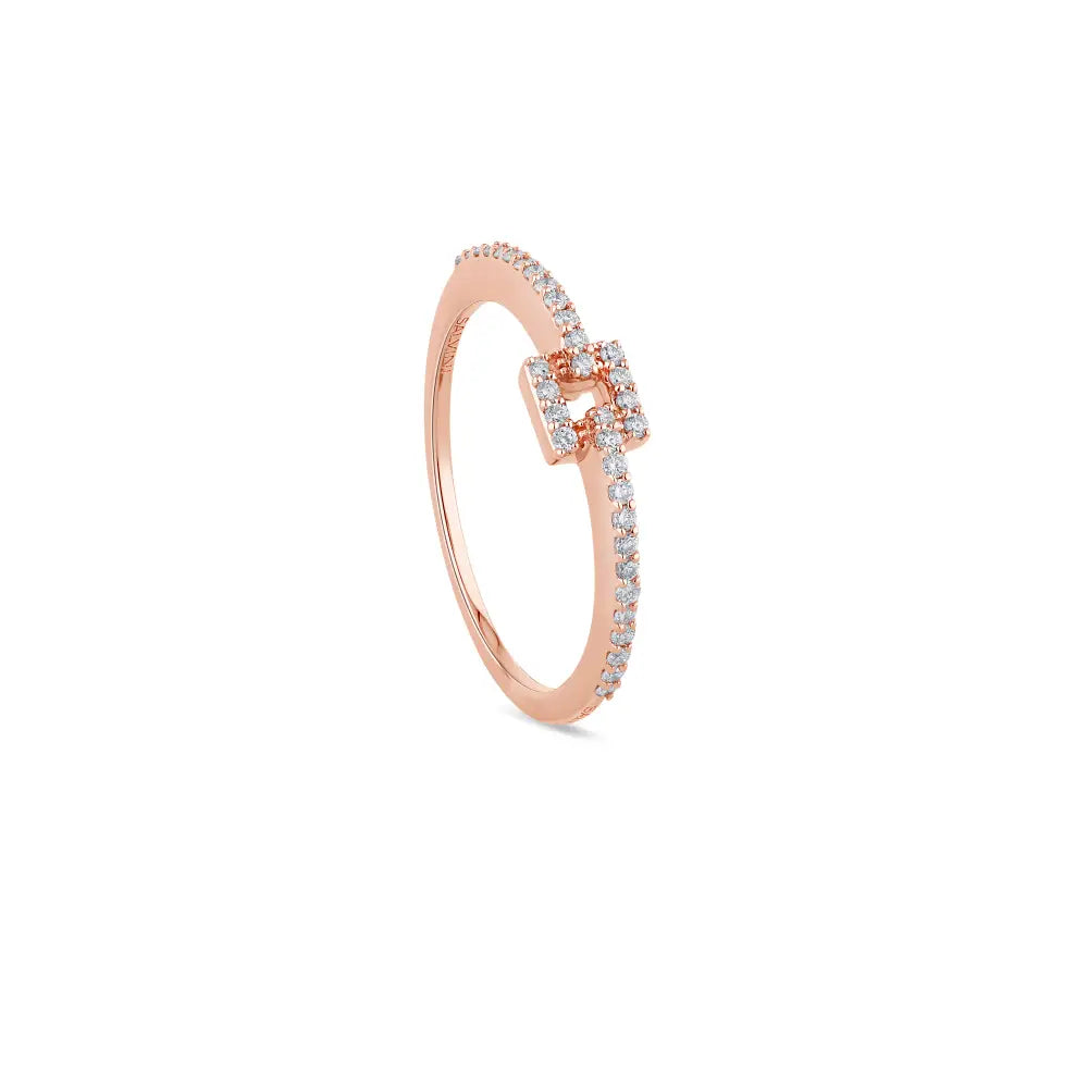 Anello in oro rosa con diamanti Geometrica Salvini Gioielli