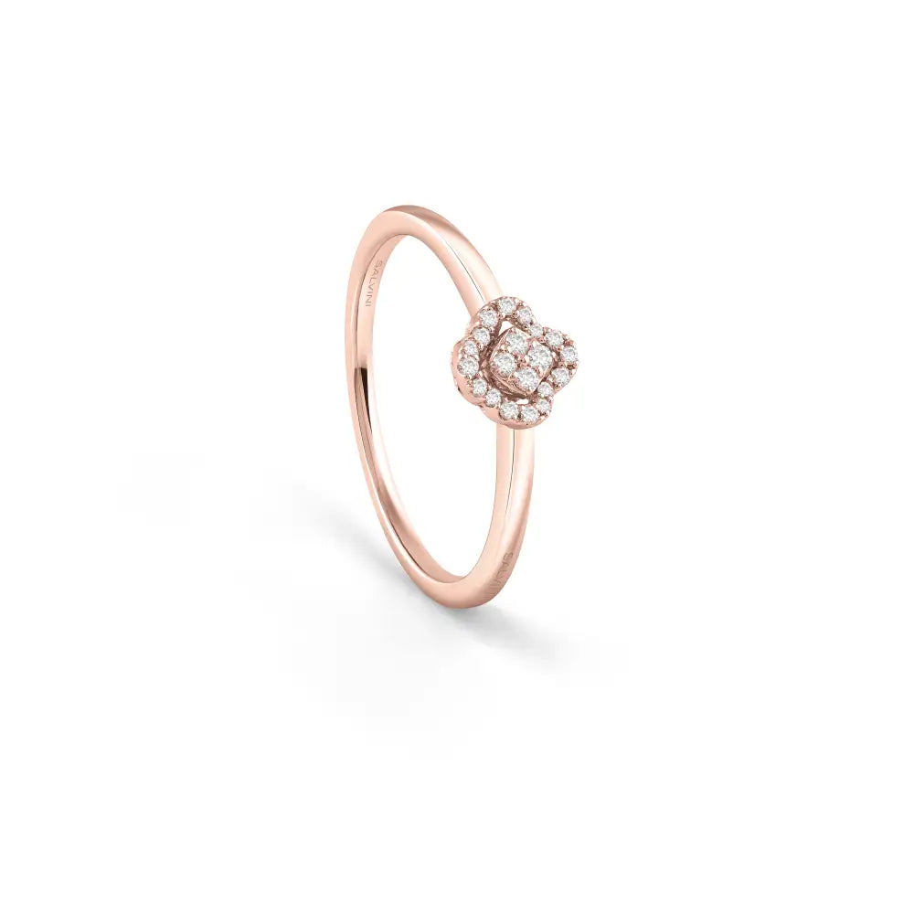 Anello in oro rosa con diamanti Salvini Gioielli