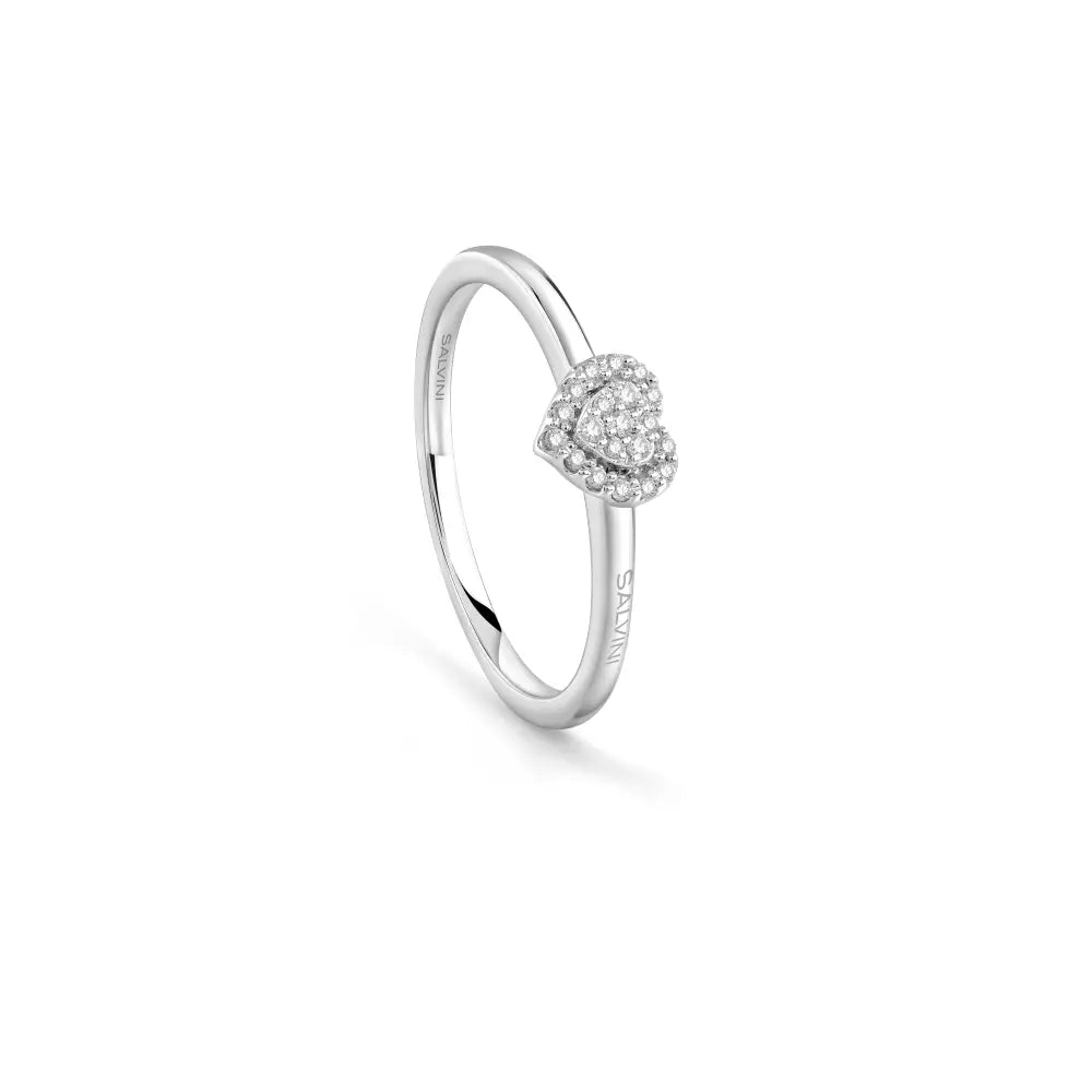 Anello in oro bianco con diamanti Salvini Gioielli