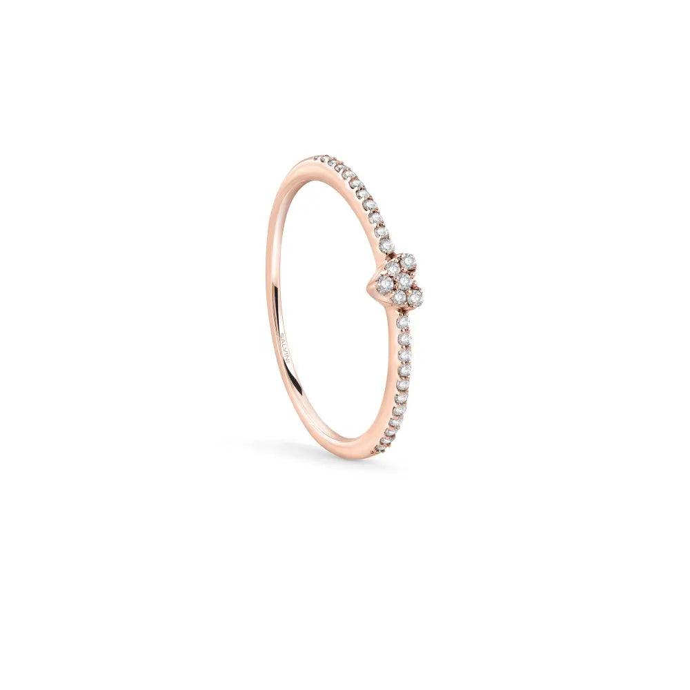 Anello in oro rosa con diamanti Salvini Gioielli