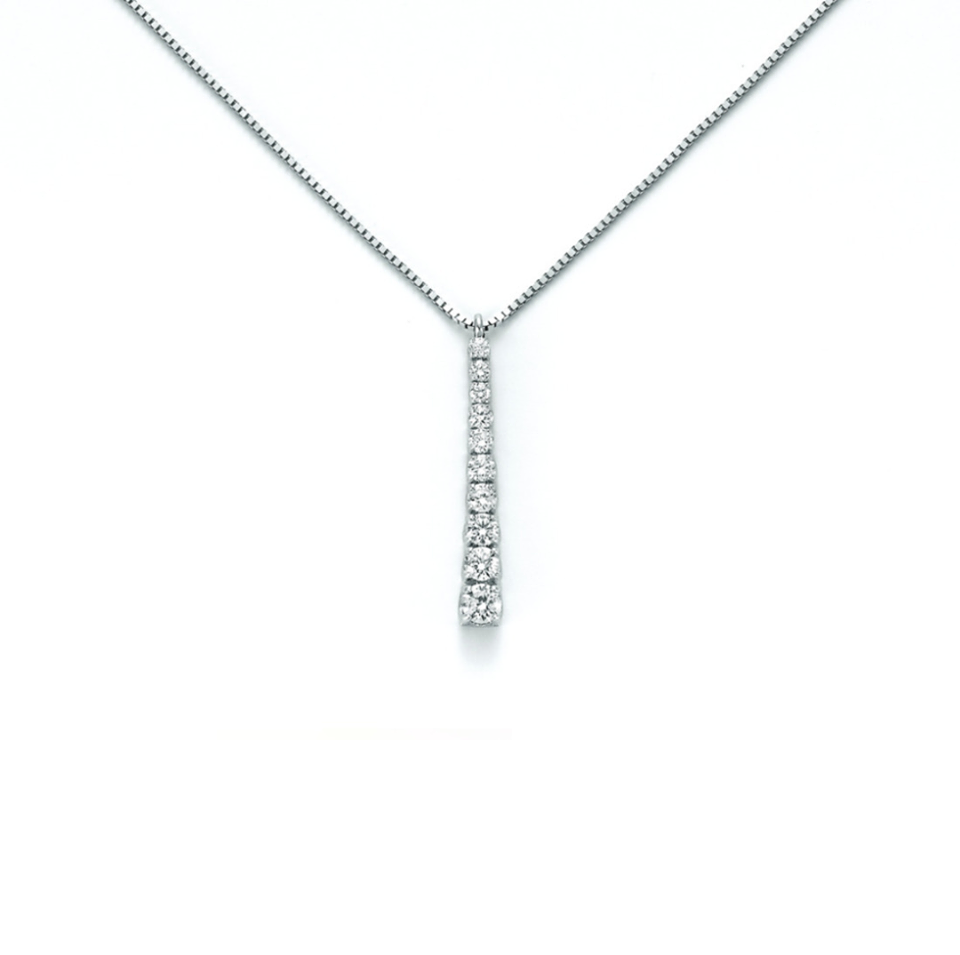 Collana donna Miluna CLD4083 oro bianco diamanti