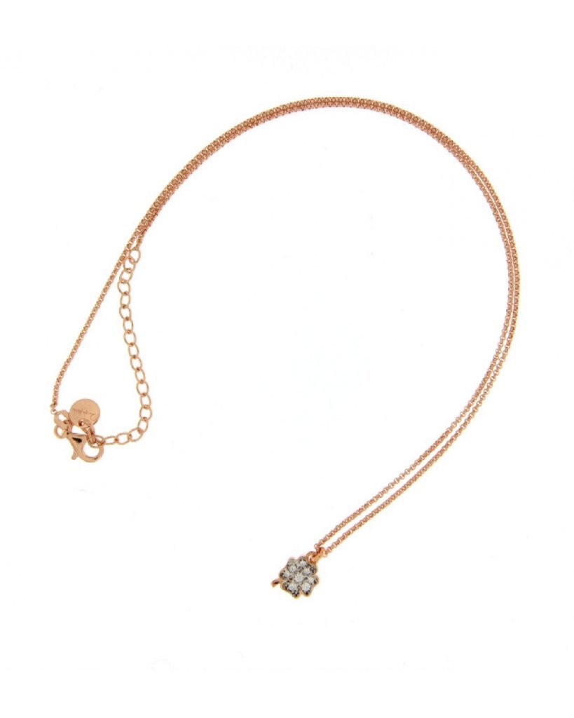 Collana RUE DES MILLE con quadrifoglio dorata
