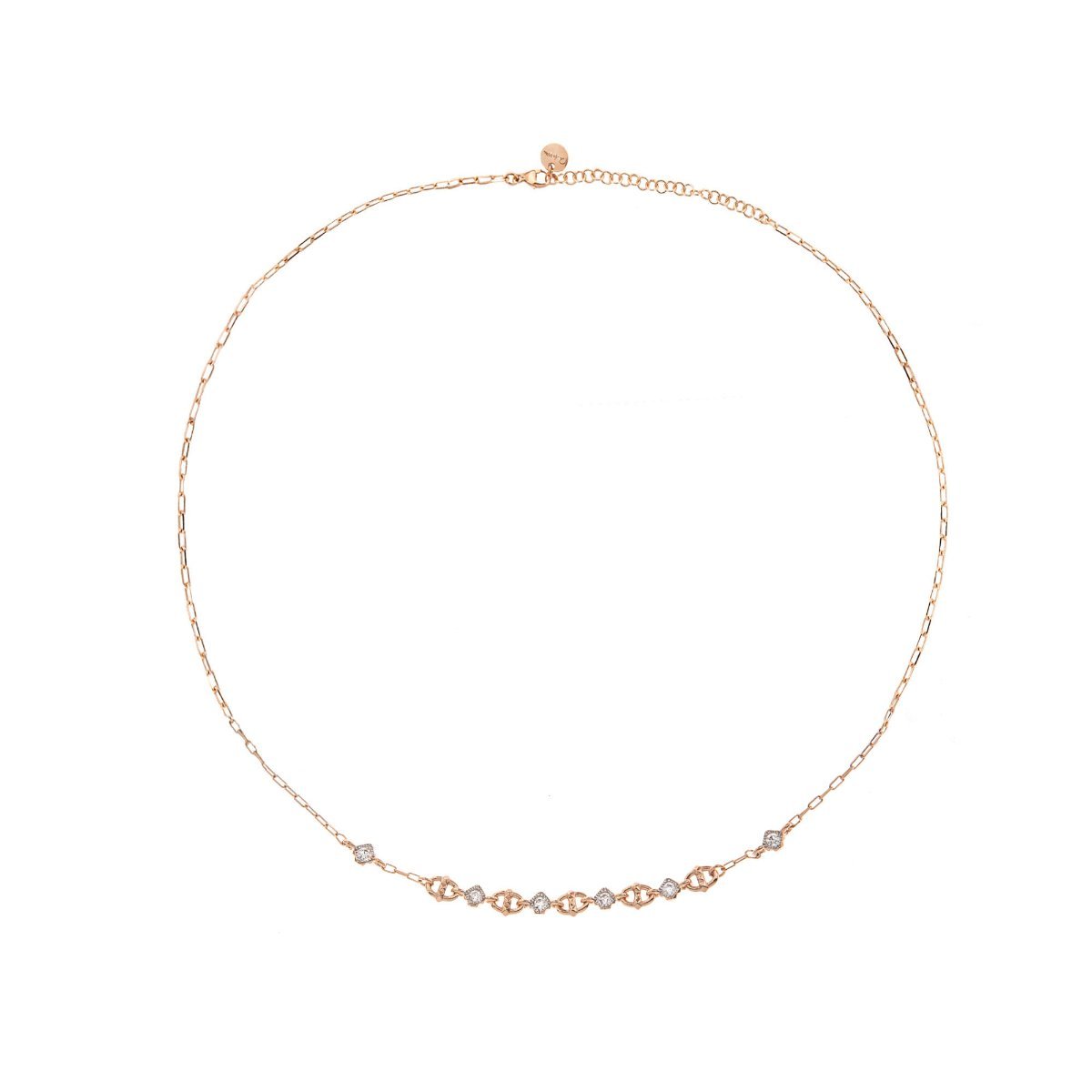 Collana Rue des Mille Maglie Marine Borchie Dorata