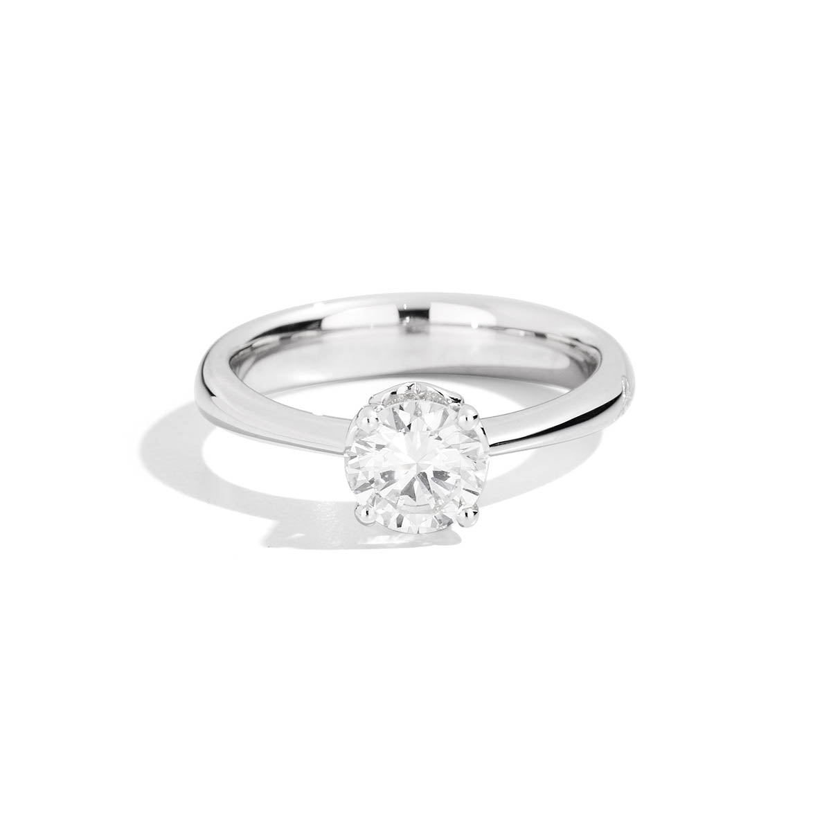 Anello solitario oro bianco e diamante – Anniversary six | Recarlo