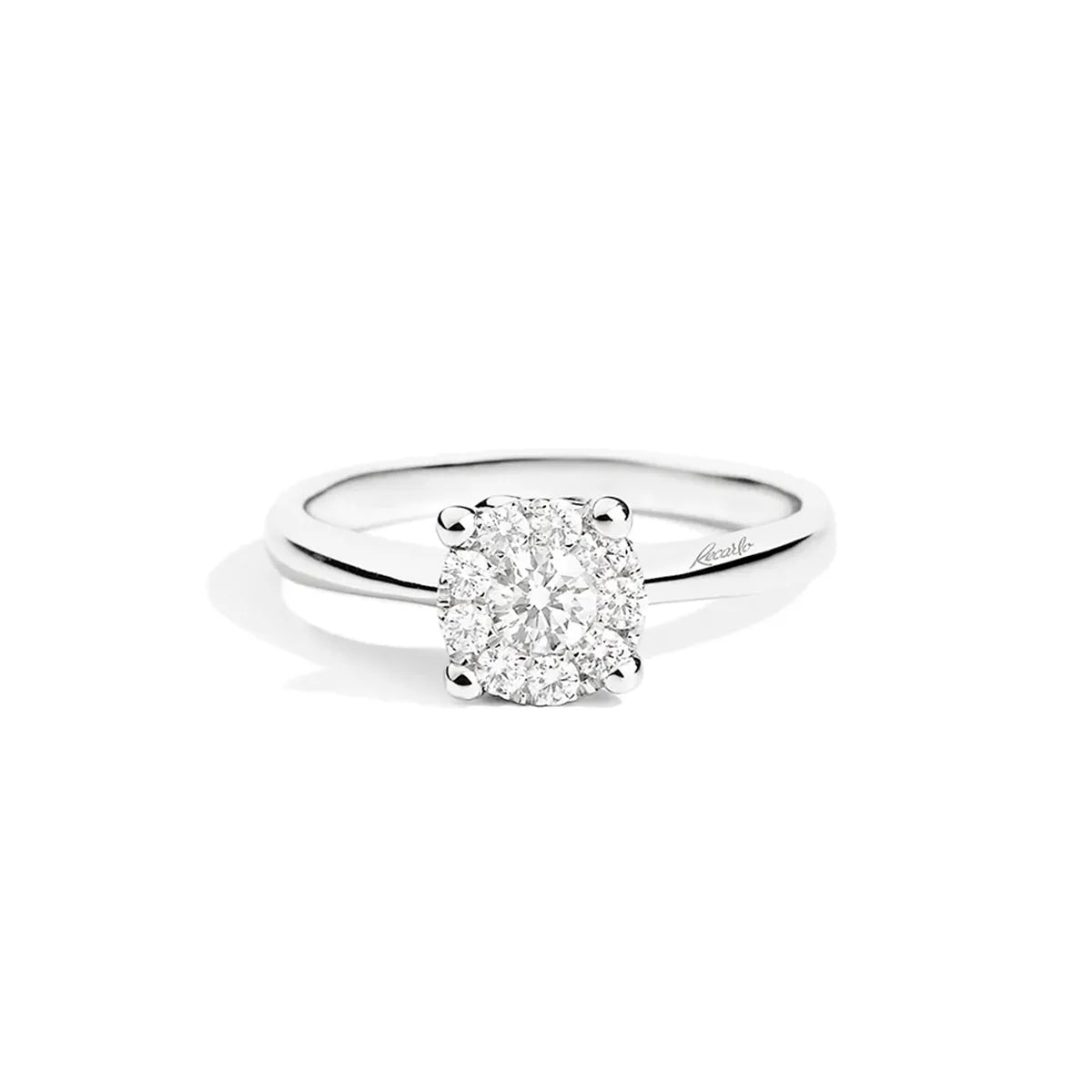 Anello Nodo d'amore in oro bianco e diamanti | Recarlo