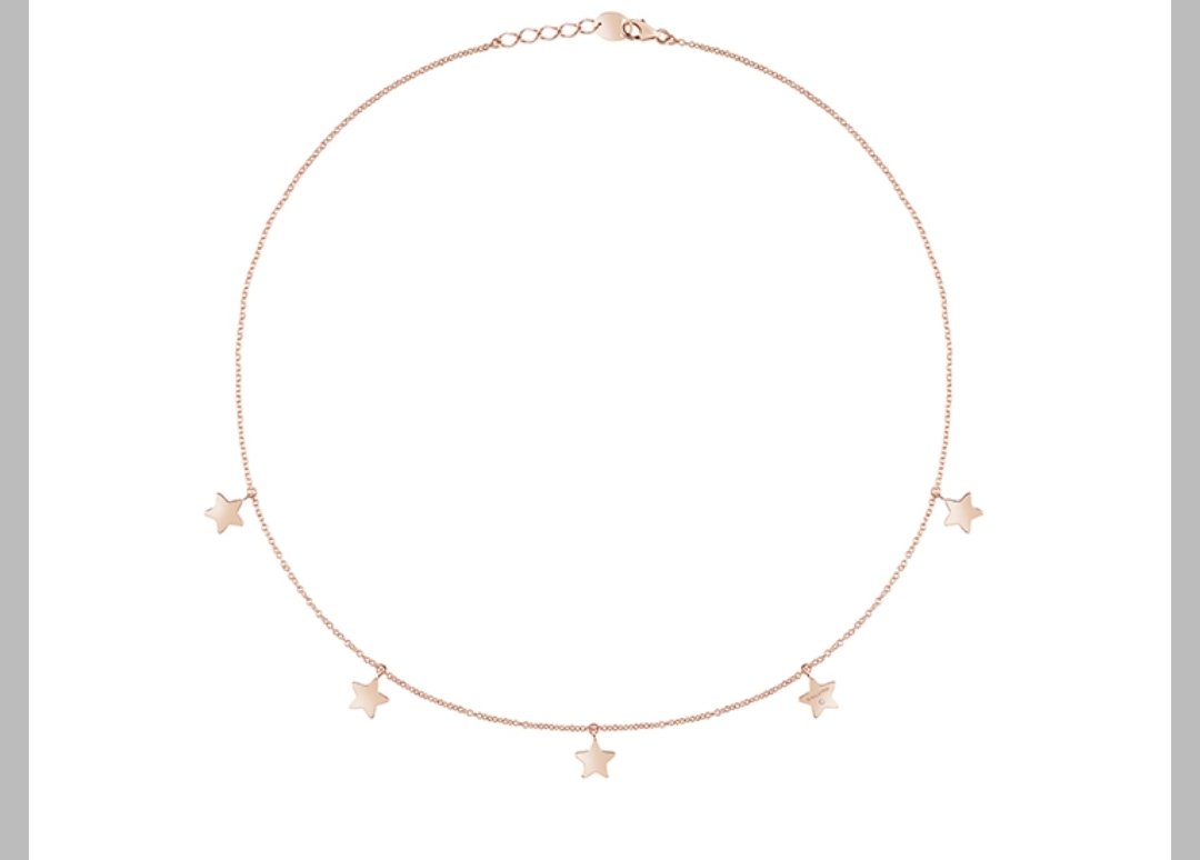 Girocollo con stelle in oro rosa Salvini Gioielli